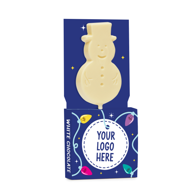 Winter Collection – Eco Lolly Box – White Chocolate – Snowman Lolly